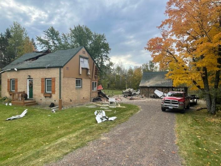 Home where a plane crashed in northern Minnesota on Oct. 1, 2022.