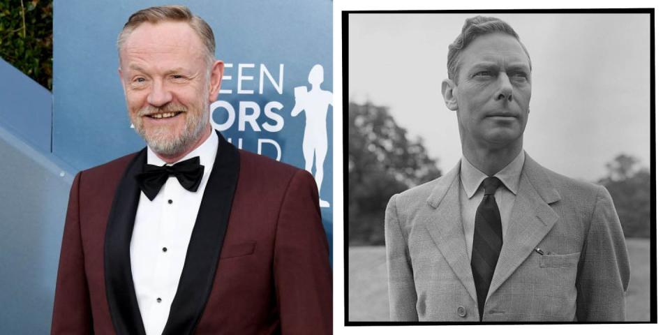 <p><strong>Who plays King George IV in The Crown season 1?</strong></p><p><strong>Jared Harris: </strong>As well as joining The Crown as the Queen's father, Harris has appeared in a number of other high-profile, cult TV series including Mad Men - playing Layne Price - and Chernobyl, for which he received a British Academy Television Award.</p>