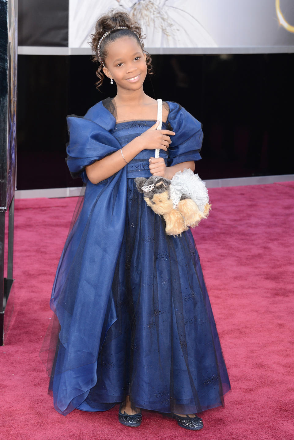 HOLLYWOOD, CA - FEBRUARY 24:  Actress Quvenzhane Wallis arrives at the Oscars at Hollywood & Highland Center on February 24, 2013 in Hollywood, California.  (Photo by Jason Merritt/Getty Images)