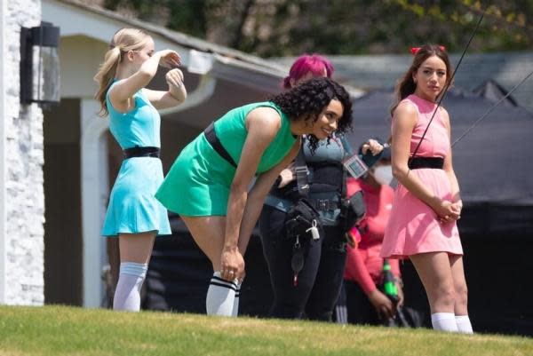 Imagen filtrada del set de Powerpuff (IMDb)