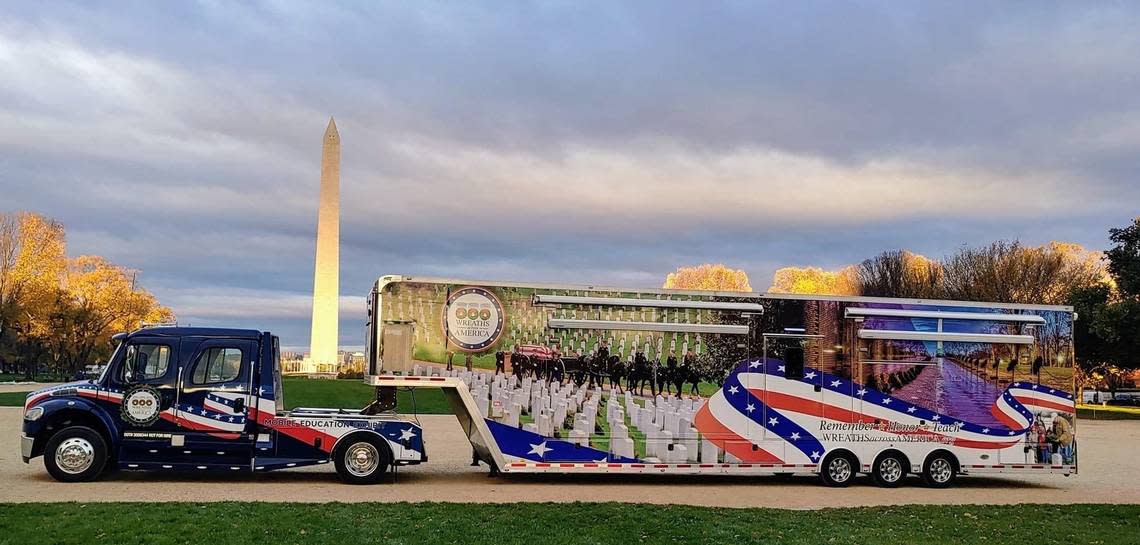 The Wreaths Across America Mobile Education Exhibit will be in Beaufort on Monday.