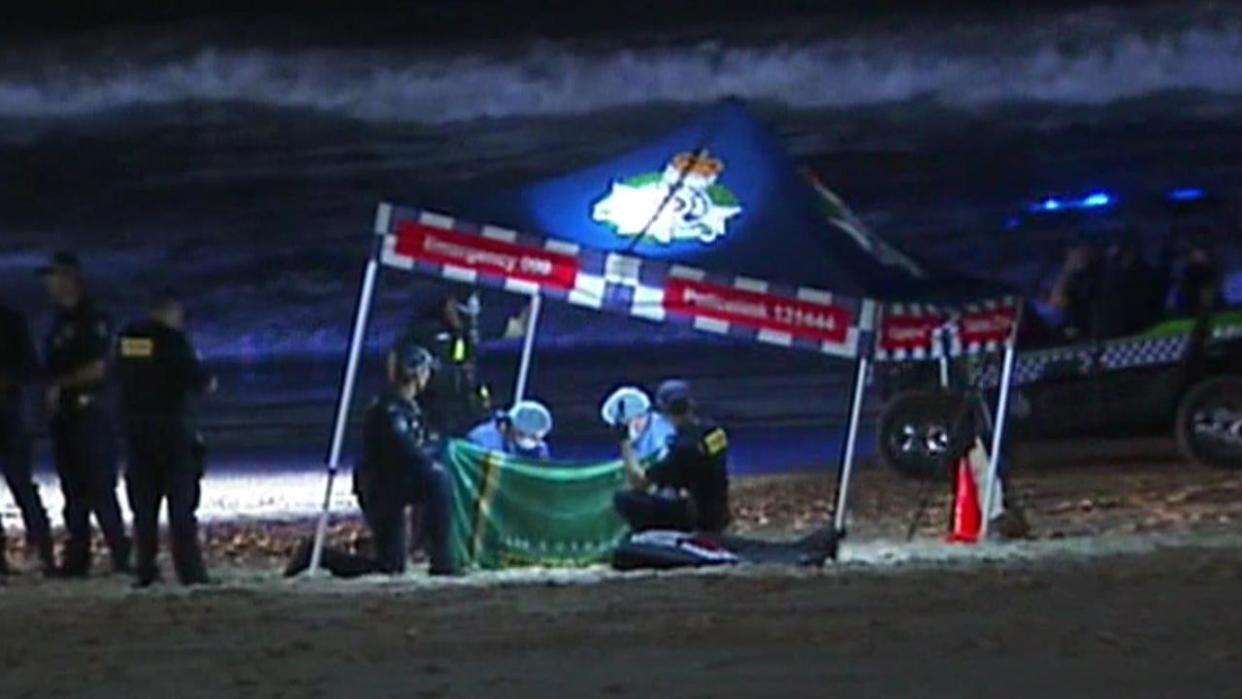 The body of the nine-month-old baby washed ashore at Surfers Paradise in November 2018. Picture: Channel 7