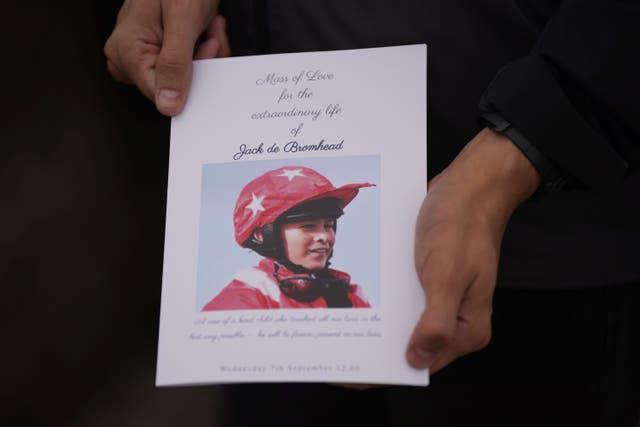 Jack de Bromhead funeral booklet