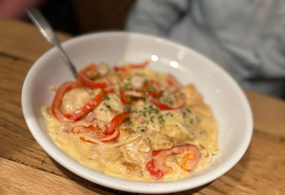 Shrimp pasta at Olive Garden 