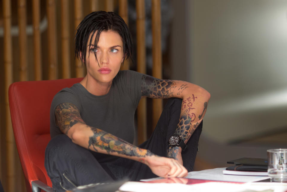 Aussie Ruby Rose says she almost died while filming the movie. Source: Warner Bros