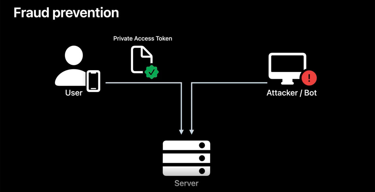 Private access tokens will allow Apple users to bypass CAPTCHAs.  (apple.com)