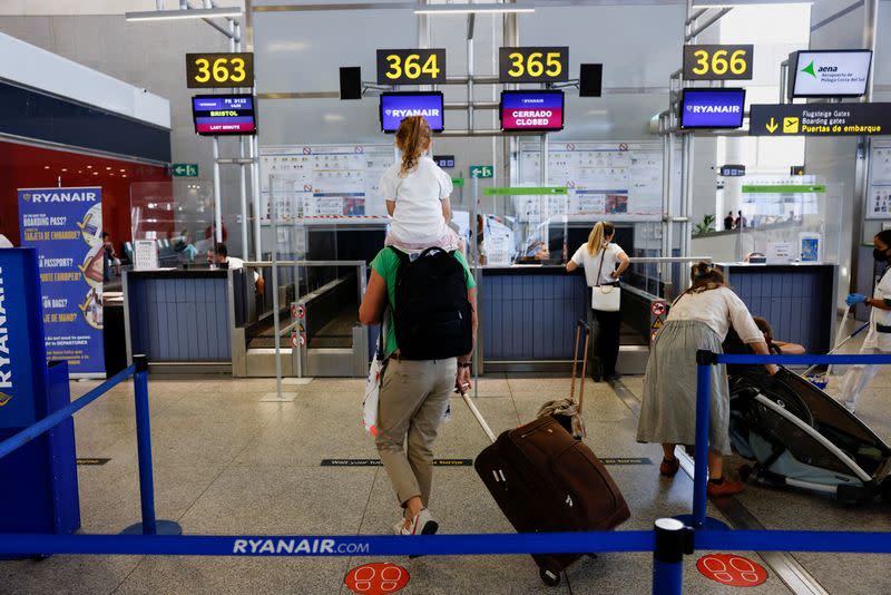 FILE PHOTO: Strike of Spain-based cabin crew of Ryanair airlines