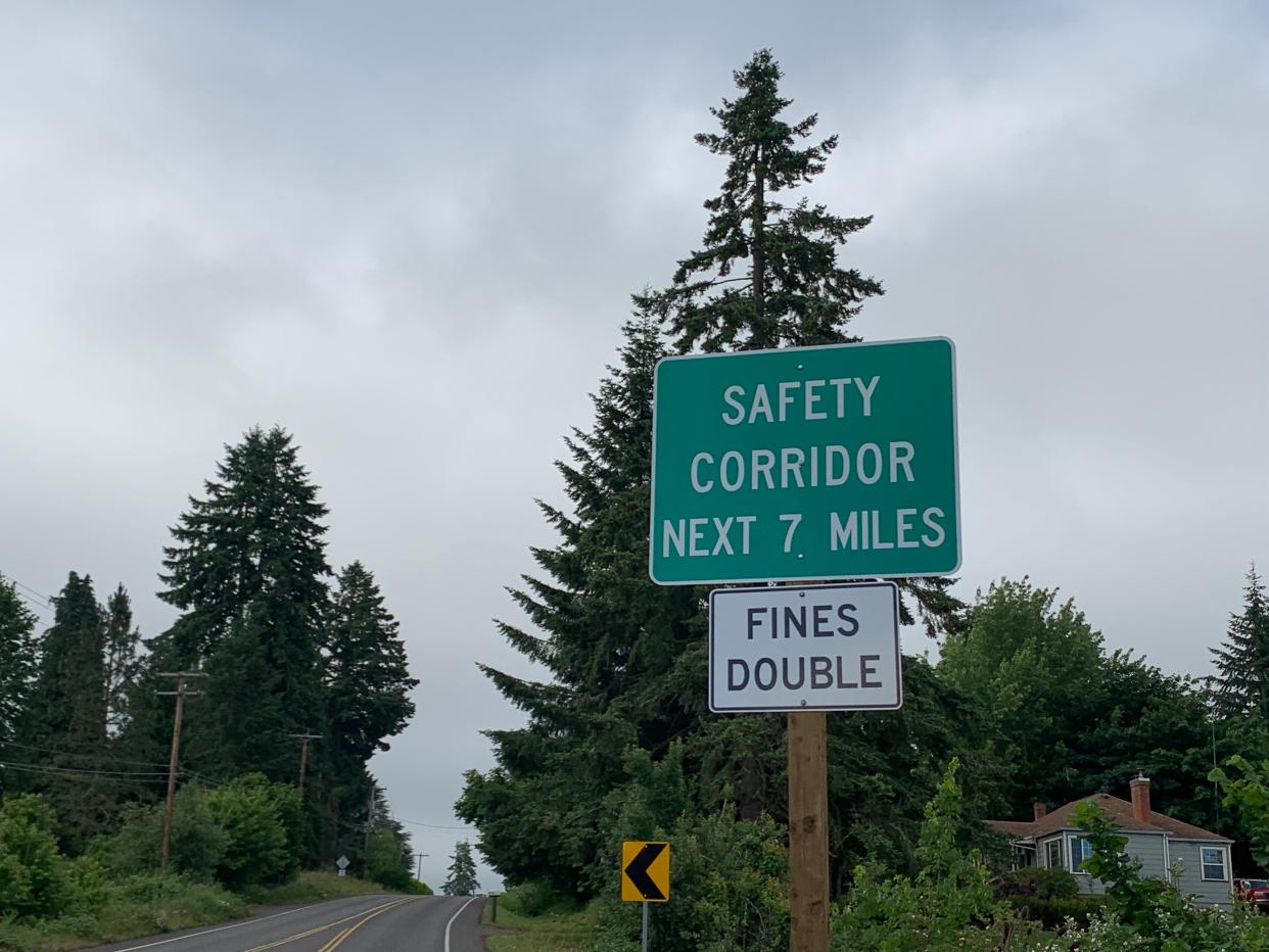 Lane County and the Oregon Department of Transportation have designated seven miles of London Road, from Cottage Grove to Cottage Grove Lake, a safety corridor. The two-year pilot project is part of ODOT's new county safety corridor program.