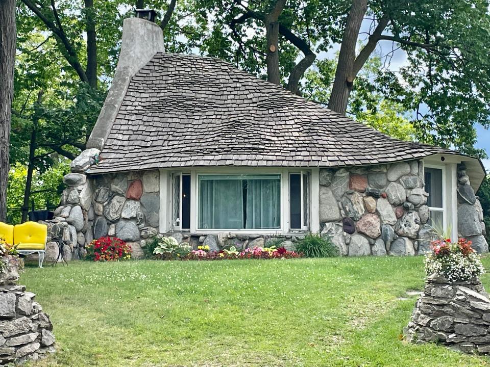 The Mushroom Houses come in all sizes, including the "Half House," the smallest cottage Earl Young built.