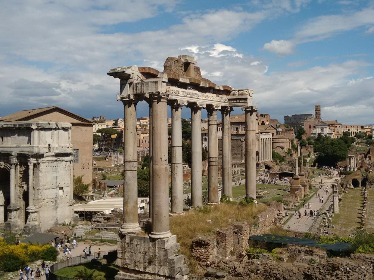 It was not clear where the artefact was from that the American tourist stole, but it was believed to potentially be marble from the Roman Forum (pictured) (Wikimedia Commons)