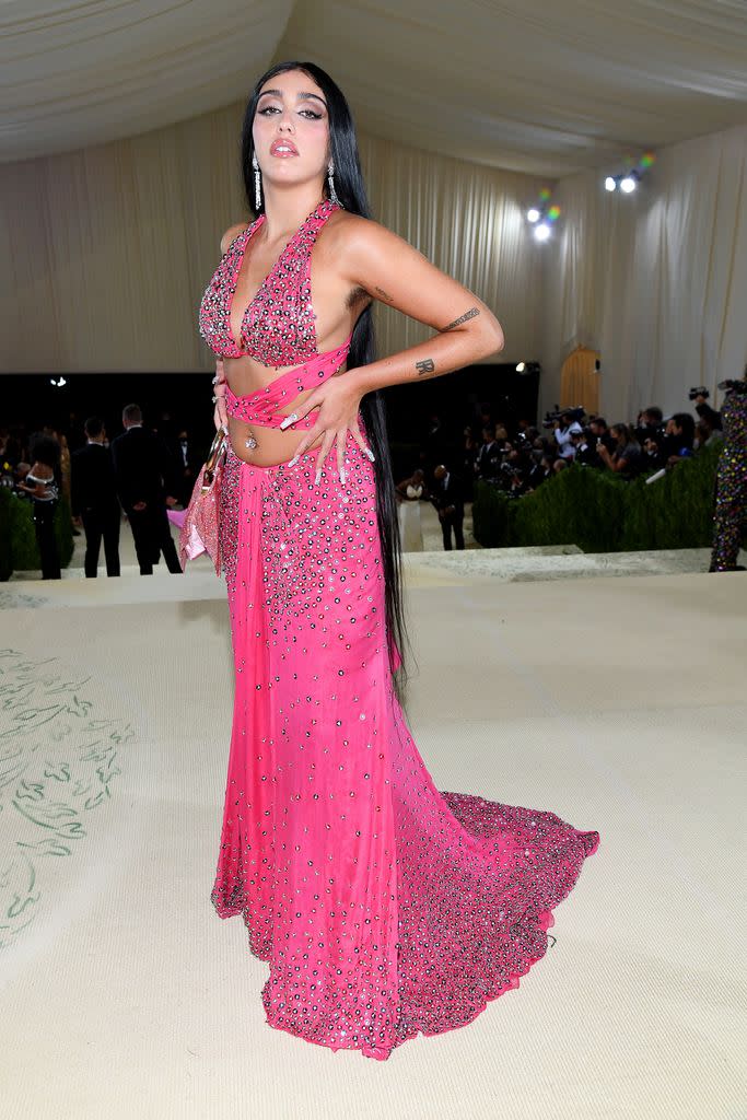  Lourdes leon pink dress 2021 Met Gala 