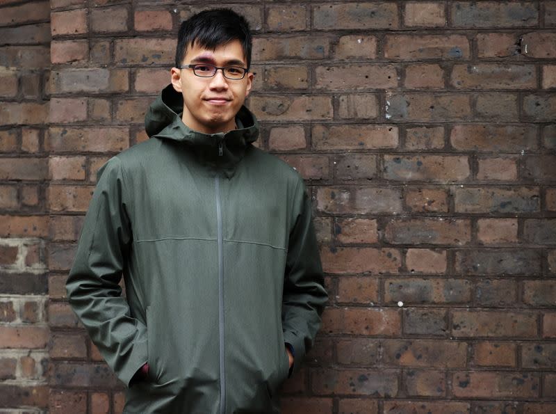 Lincoln Chong, a Hong Kong citizen poses for a photograph in central London