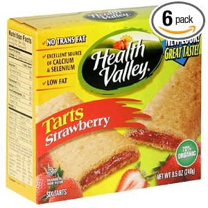 Try Health Valley fruit tarts instead of PopTarts.