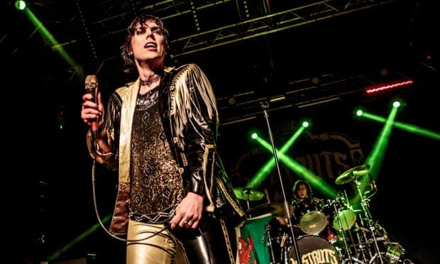 Lead singer Luke Spiller of The Struts performs with the band in Milan, Italy. The hard-rock quartet will play a sold-out show at the Bottle & Cork in Dewey Beach on Wednesday, May 25.