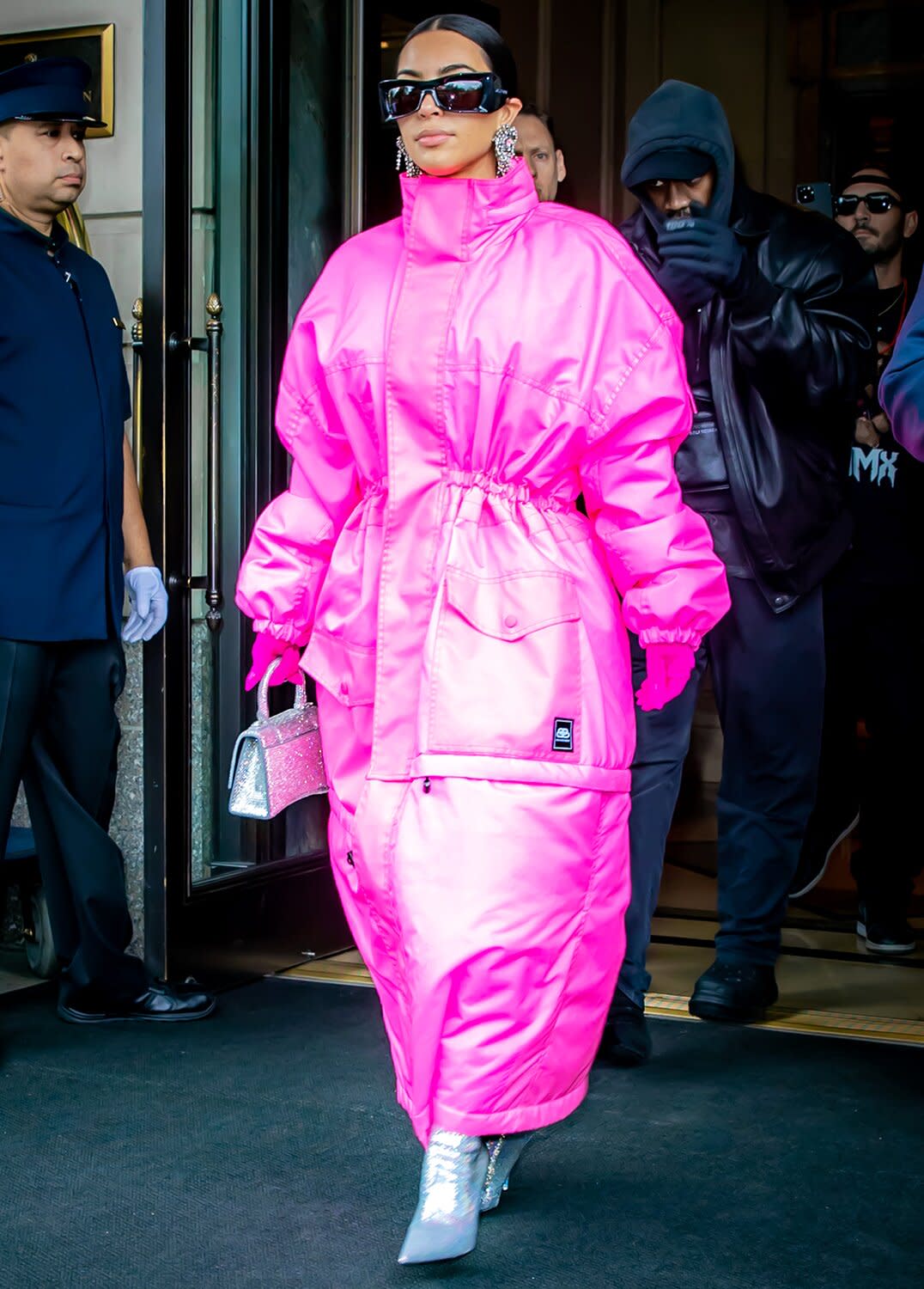 Kim Kardashian and Kanye West make a statement heading to NBC Studios for her SNL debut