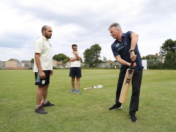 Waugh visited The Change Foundation at The Cricket Centre (Getty Images for Laureus)