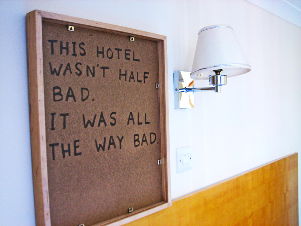 <div class="caption-credit"> Photo by: David Bussell/Hotel Graffiti</div><p> <b>Oxford, England, UK. 2011</b> <br> This hotel wasn't half bad. It was all the way bad </p>