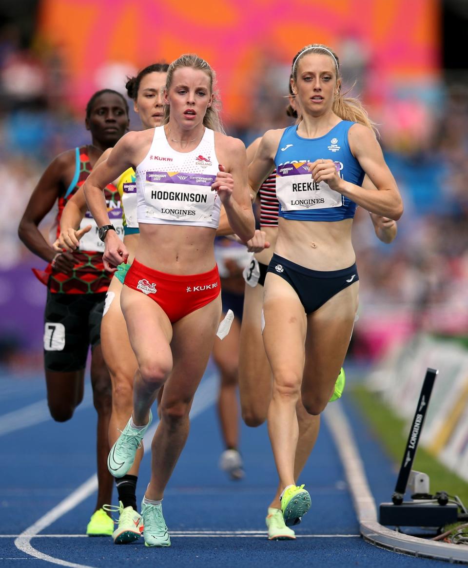 England’s Keely Hodgkinson won her heat in Birmingham. (Isaac Parkin/PA) (PA Wire)