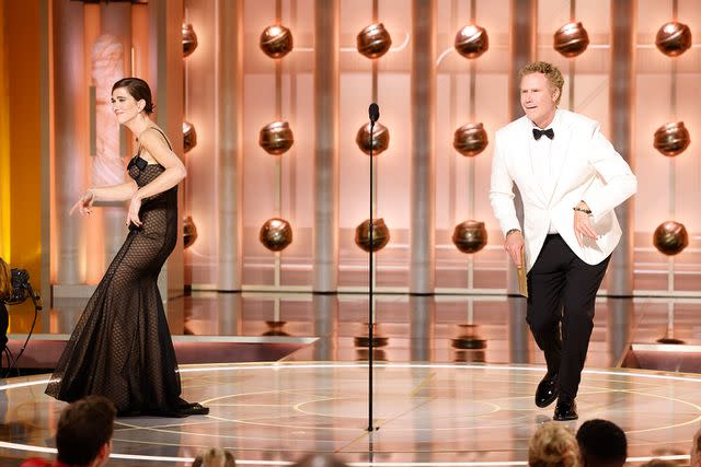 <p>Sonja Flemming/CBS via Getty</p> Kristen Wiig and Will Ferrell at the 81st Golden Globe Awards on Jan. 7, 2024