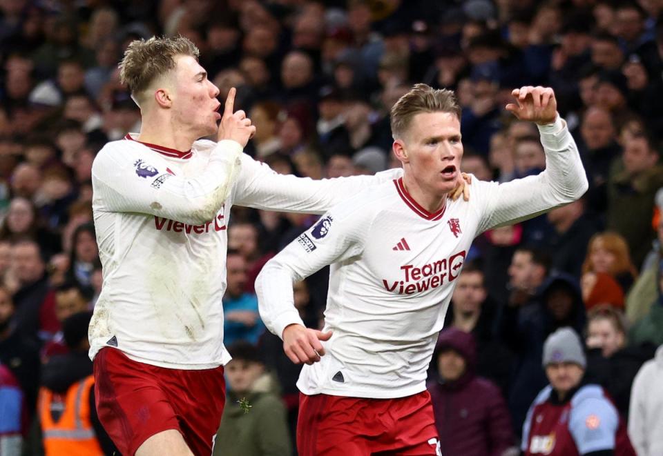 Scott McTominay was the super-sub again as United won at Villa Park  (REUTERS)