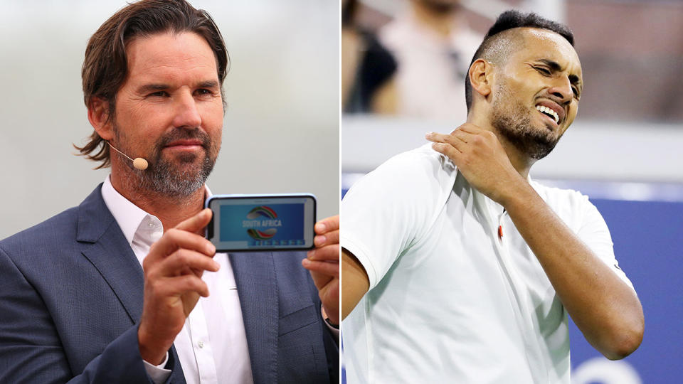 Pat Rafter thinks Nick Kyrgios is deserving of a suspension.