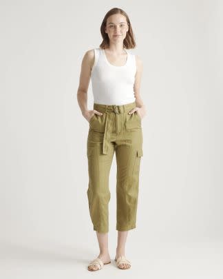 A pair of lightweight twill cargo pants