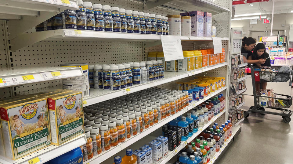 A view of the infant formula aisle at a Target store in Times Square, New York City, New York, U.S. July 12, 2022. Picture taken July 12, 2022. REUTERS/Jessica Dinapoli