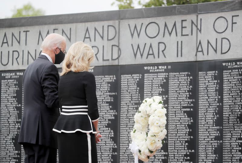 Joe Biden visits New Castle, Delaware, during Memorial Day