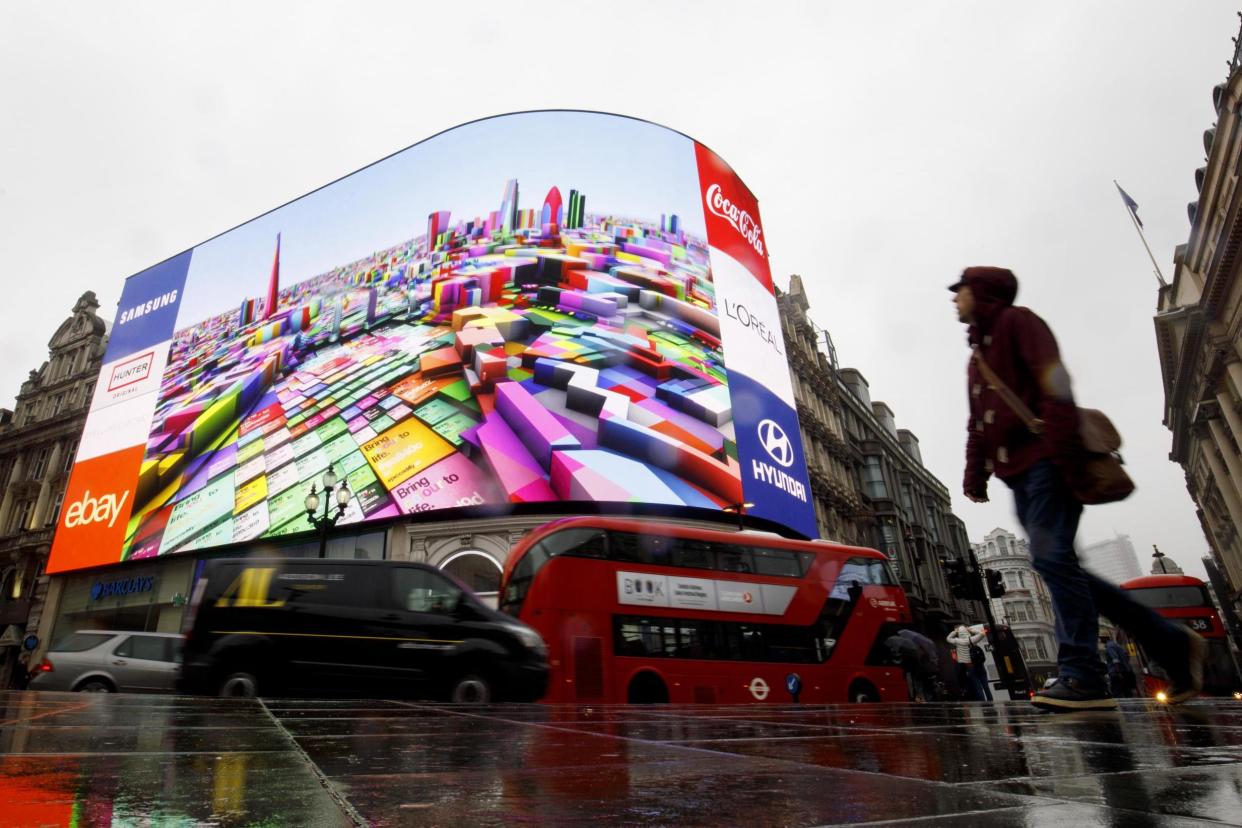 Property firm LandSec is the owner of the landmark Piccadilly Lights scheme: AFP/Getty Images