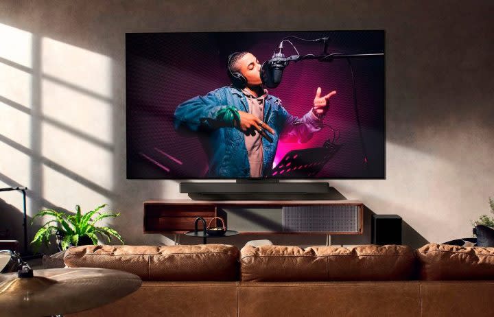 The LG C3 Series OLED 4K TV in the living room.