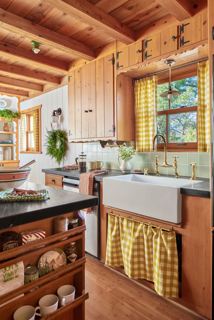 rustic wood kitchen of designer heather taylor