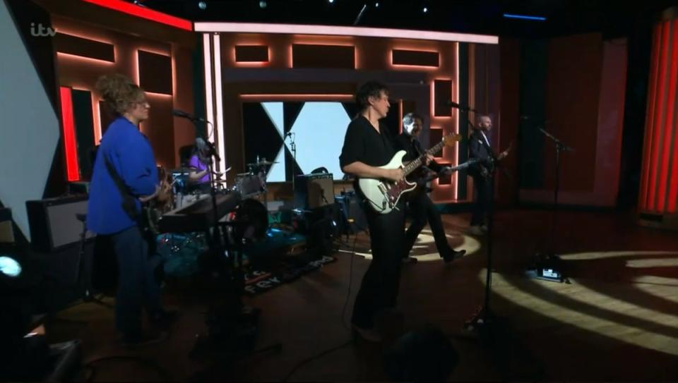 Matafeo performed with the band (ITV)