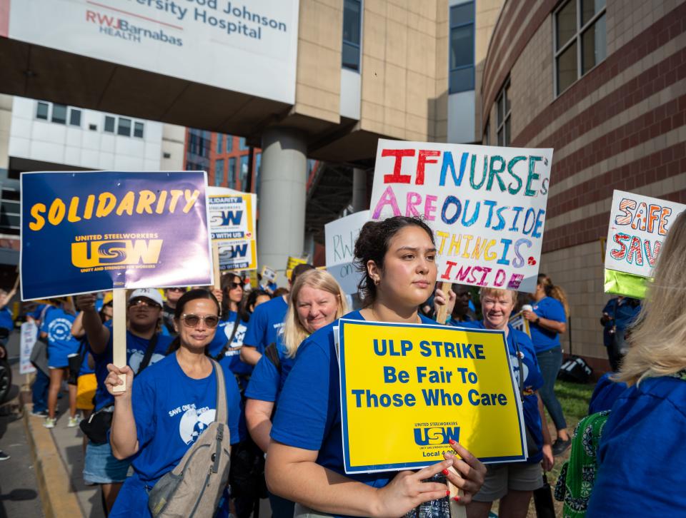 Union nurses at Robert Wood Johnson University Hospital in New Brunswick have been on strike for more than 40 days.