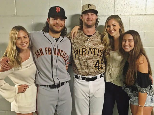 Amy Cole Instagram Gerrit Cole with his wife Amy Cole and other family members.