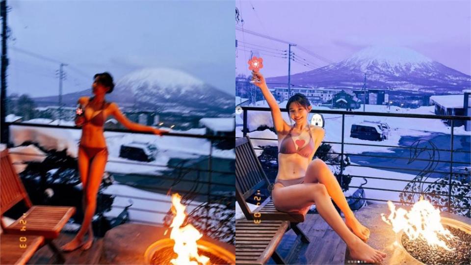 Yuri「雪中噴火山」比基尼泡湯！暴力6連發…網睡不著：這免費看？