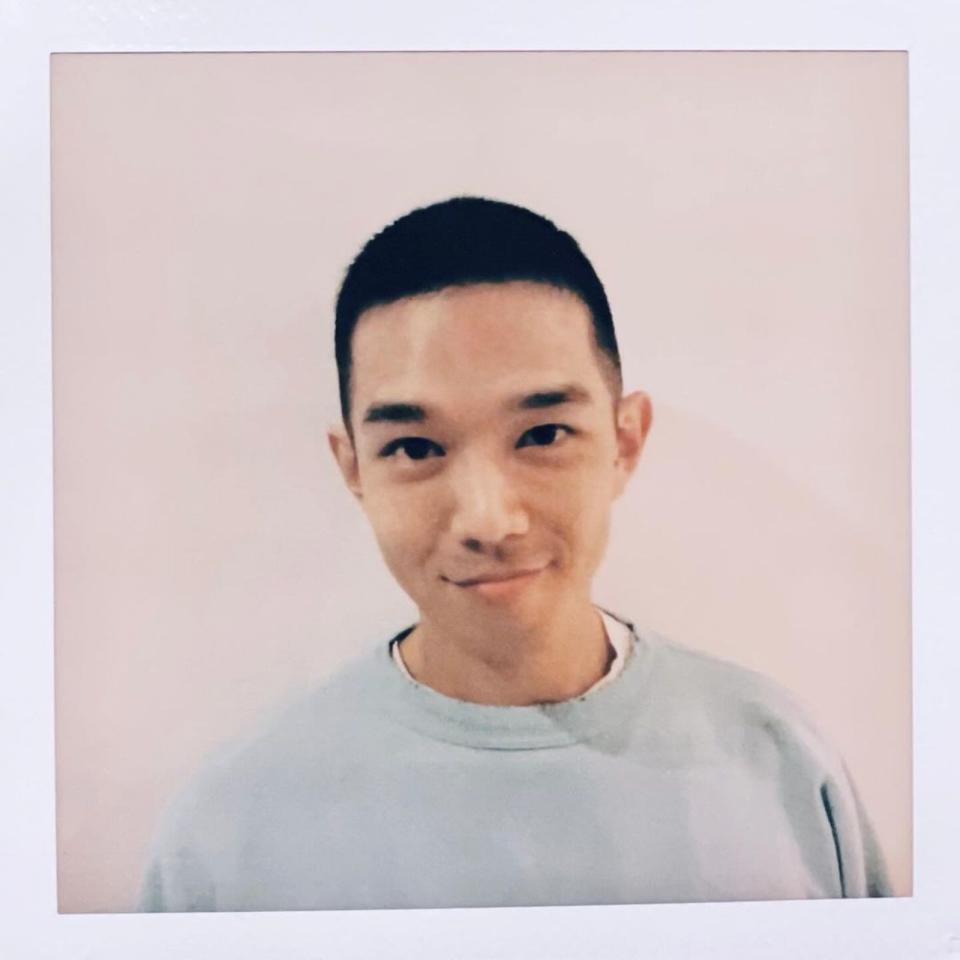 Kevin Oh經紀公司公開他入伍前的平頭照。（翻攝自t cast娛樂Instagram）