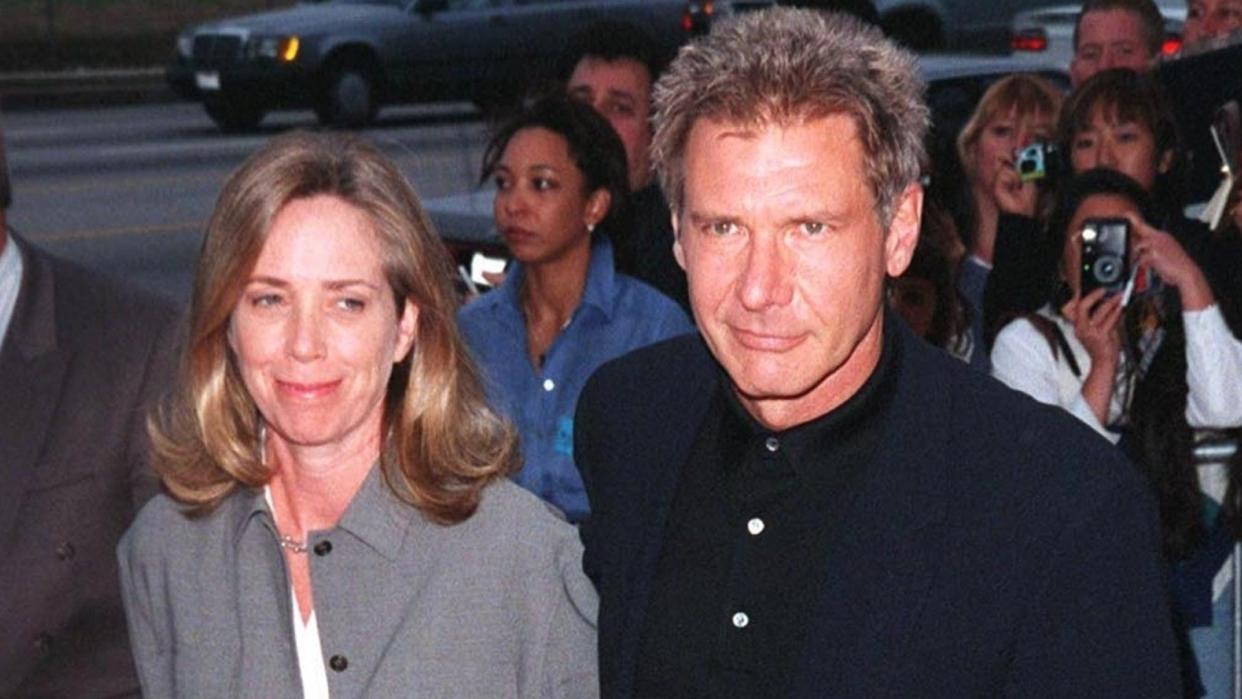08JUN98: Actor HARRISON FORD & wife MELISSA MATHISON at premiere, 12 of the Most Expensive Celebrity Divorces to Rock Hollywood, Six Days, Seven Nights, in which he stars with Anne Heche.