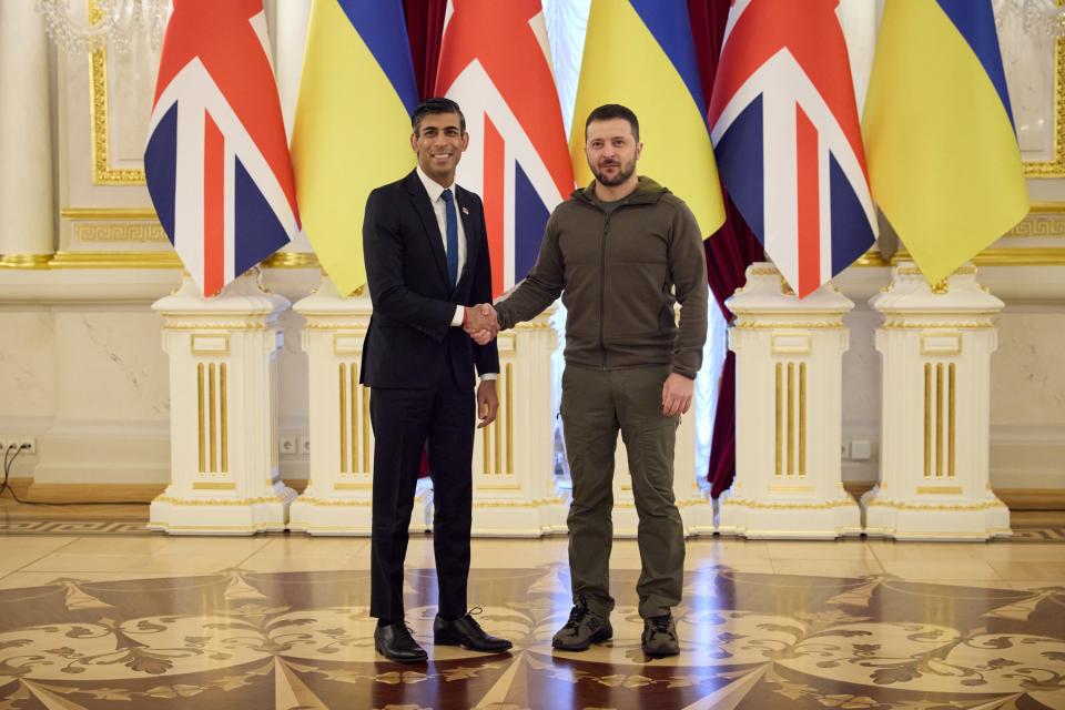 Sunak meets Zelensky on a trip to Kyiv in November (Getty)