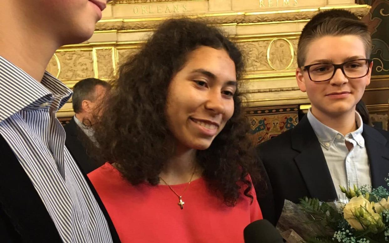 Mathilde Edey Gamassou was chosen to be this year's Joan of Arc at the city of Orleans' annual celebration of the French icon