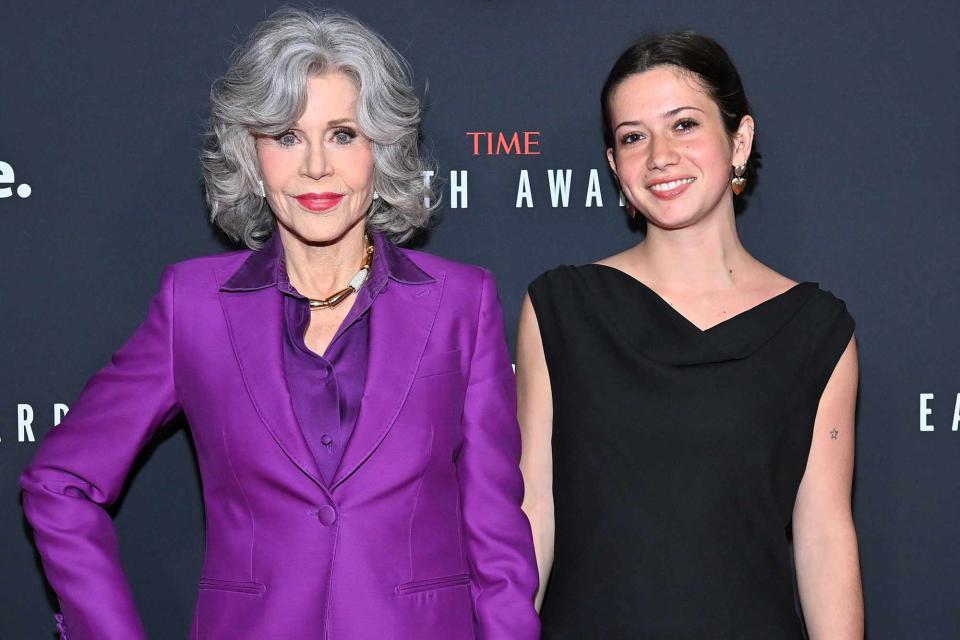 <p>Roy Rochlin/Getty </p> Jane Fonda and Viva Vadim attend the 2024 TIME Earth Awards Gala at Second on April 24, 2024 in New York City. 