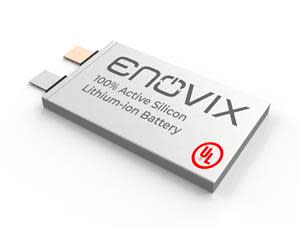 Enovix receives UL1642 certification for its first wearable lithium-ion battery cells.