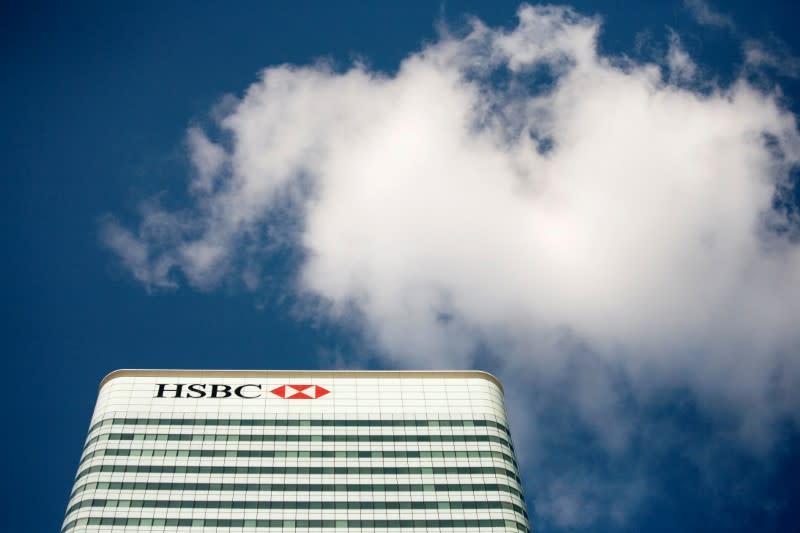 FILE PHOTO - The HSBC building in Canary Wharf in London, Britain October 8, 2008. REUTERS/Kevin Coombs/File Photo