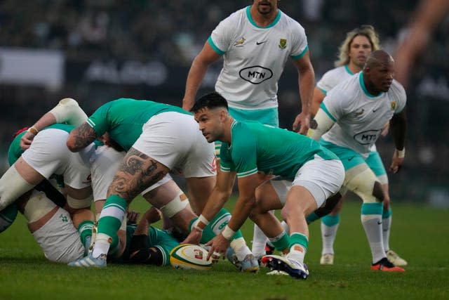 Ireland scrum-half Conor Murray takes the ball during their Test match against South Africa