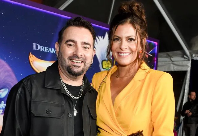 <p> Gilbert Flores/Variety via Getty</p> Chris Kirkpatrick and Karly Skladany in 2023