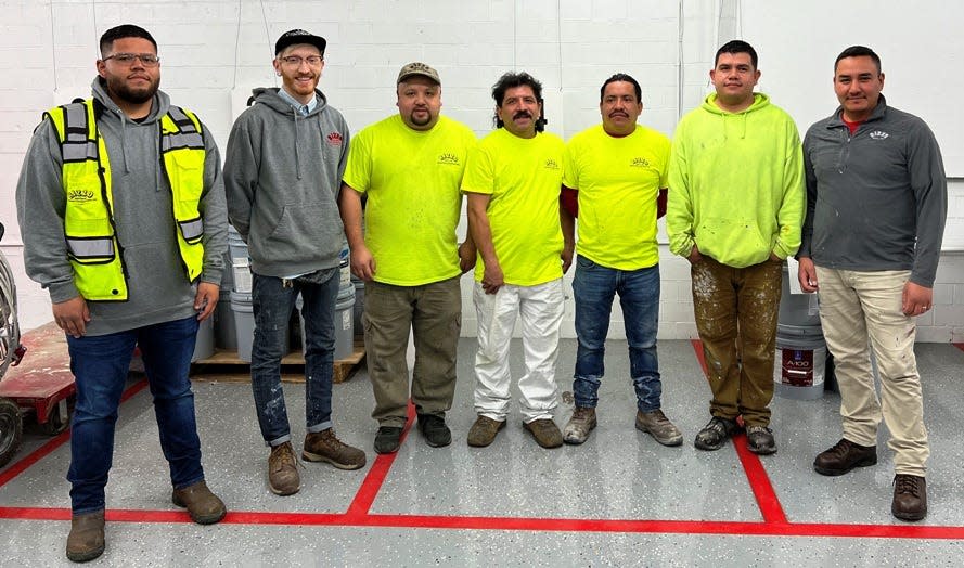 Some of the shop crew with Rizzo Brothers Painting Contractors.