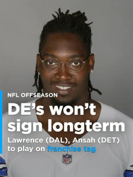 DeMarcus Lawrence, Ezekiel Ansah expected to play on franchise tag