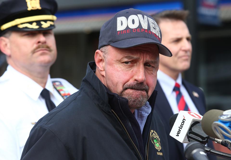 Dover Mayor James Dodd, seen at a 2018 news conference, issued a warning against the police chief after an exchange at the Feb. 13 council  meeting.