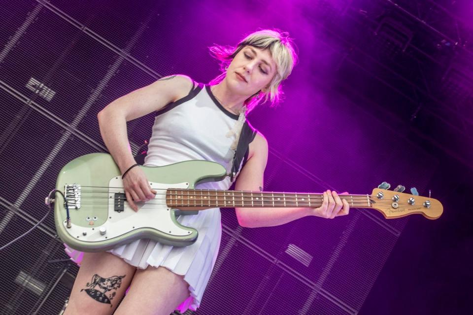 The Regrettes bassist Brooke Dickson at Stage AE.