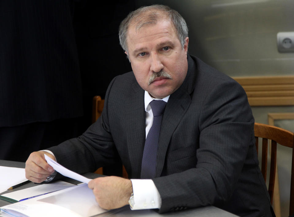 Russian businessman and president of Rosneft Eduard Khudainatov seen during  a meeting a metal smelter on March 30, 2011, in the city of Magnitogorsk,  Russia.  / Credit: Sasha Mordovets / Getty Images