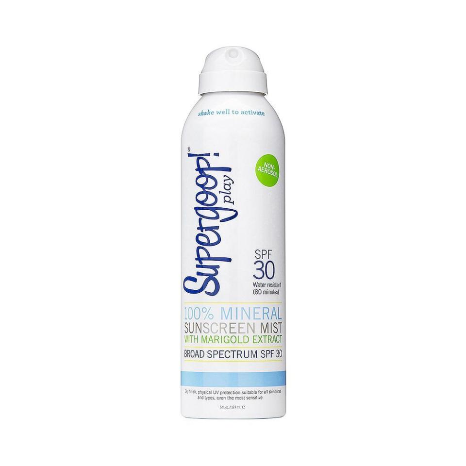 1) Supergoop! PLAY 100% Mineral Sunscreen SPF 30 Mist